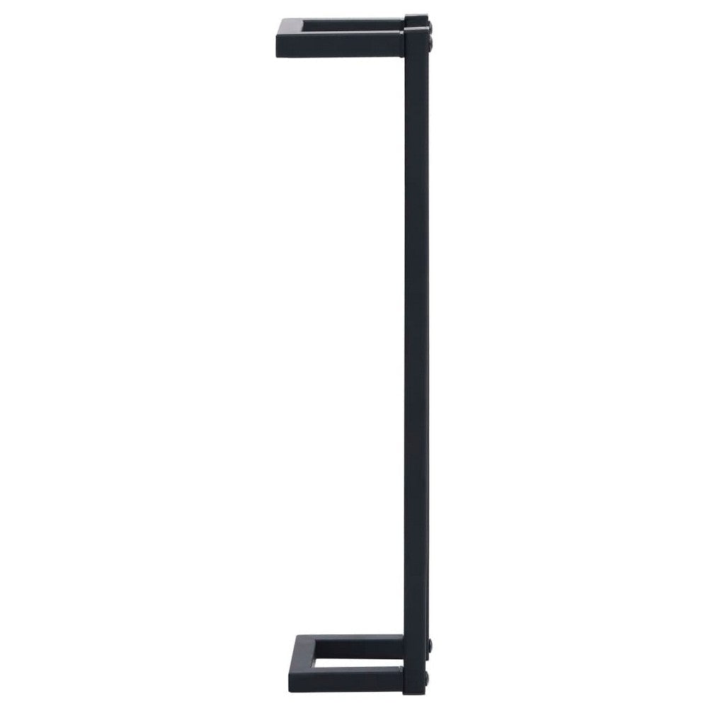 Towel Rack Black Iron Vertical Tall Wall Mount Design 23 Inch BM325813