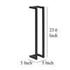 Towel Rack Black Iron Vertical Tall Wall Mount Design 23 Inch BM325813