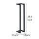 Towel Rack Black Iron Vertical Tall Wall Mount Design 23 Inch BM325813