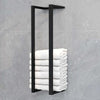 Towel Rack, Black Iron, Vertical Tall Wall Mount Design, 23 Inch