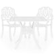Outdoor 3 Piece Bistro Set, Trellis Pattern Chairs, White Aluminium
