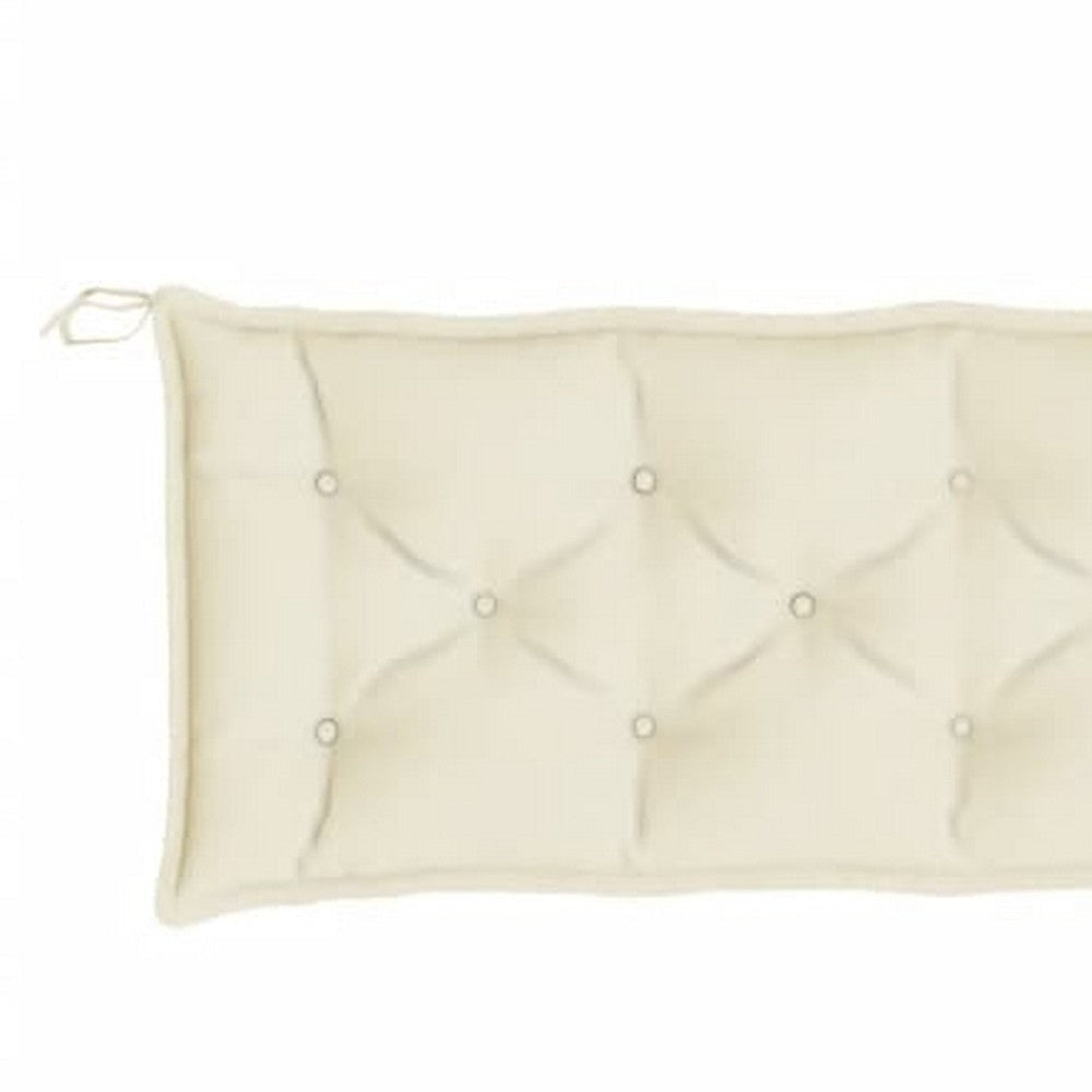 Outdoor Cushion for Bench 79’’ Tufted Stitch White Oxford Fabric BM325821