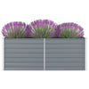 Raised Garden Flower Bed, 32 x 63 Galvanized Steel Gray, Rectangular
