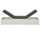 Nino Outdoor Chaise Lounger Sunbed Black Cushion White Poly Rattan BM325824