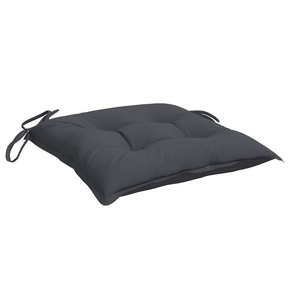 Zia 4pc Outdoor Cushions for Chair, Tufted Dark Gray Oxford Fabric