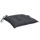 Zia 4pc Outdoor Cushions for Chair, Tufted Dark Gray Oxford Fabric