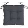 Zia 4pc Outdoor Cushions for Chair Tufted Dark Gray Oxford Fabric