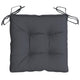 Zia 4pc Outdoor Cushions for Chair Tufted Dark Gray Oxford Fabric