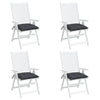 Zia 4pc Outdoor Cushions for Chair Tufted Dark Gray Oxford Fabric