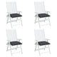 Zia 4pc Outdoor Cushions for Chair Tufted Dark Gray Oxford Fabric
