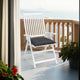 Zia 4pc Outdoor Cushions for Chair, Tufted Dark Gray Oxford Fabric