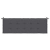 Claire Outdoor Cushion for Bench, 59" Tufted Dark Gray Oxford Fabric