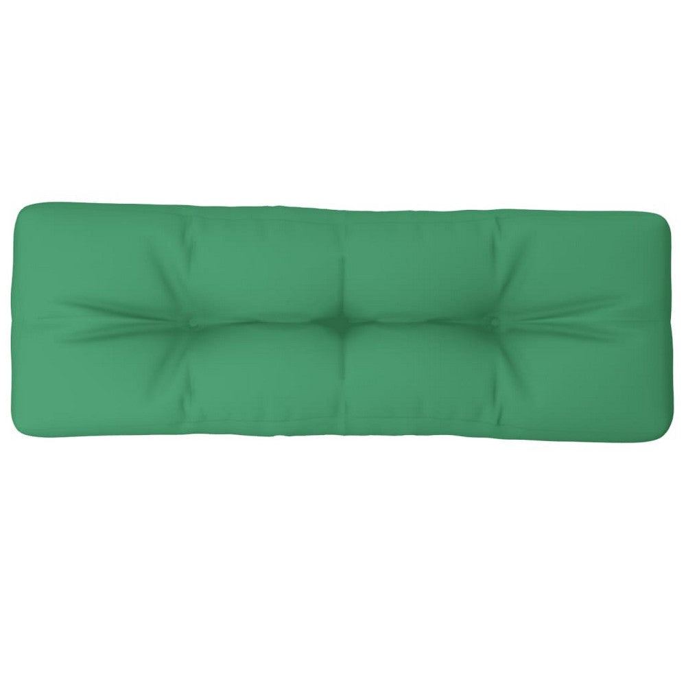 Moni Outdoor Cushion for Bench, Deep Tufted Plush Green Fabric, 47"