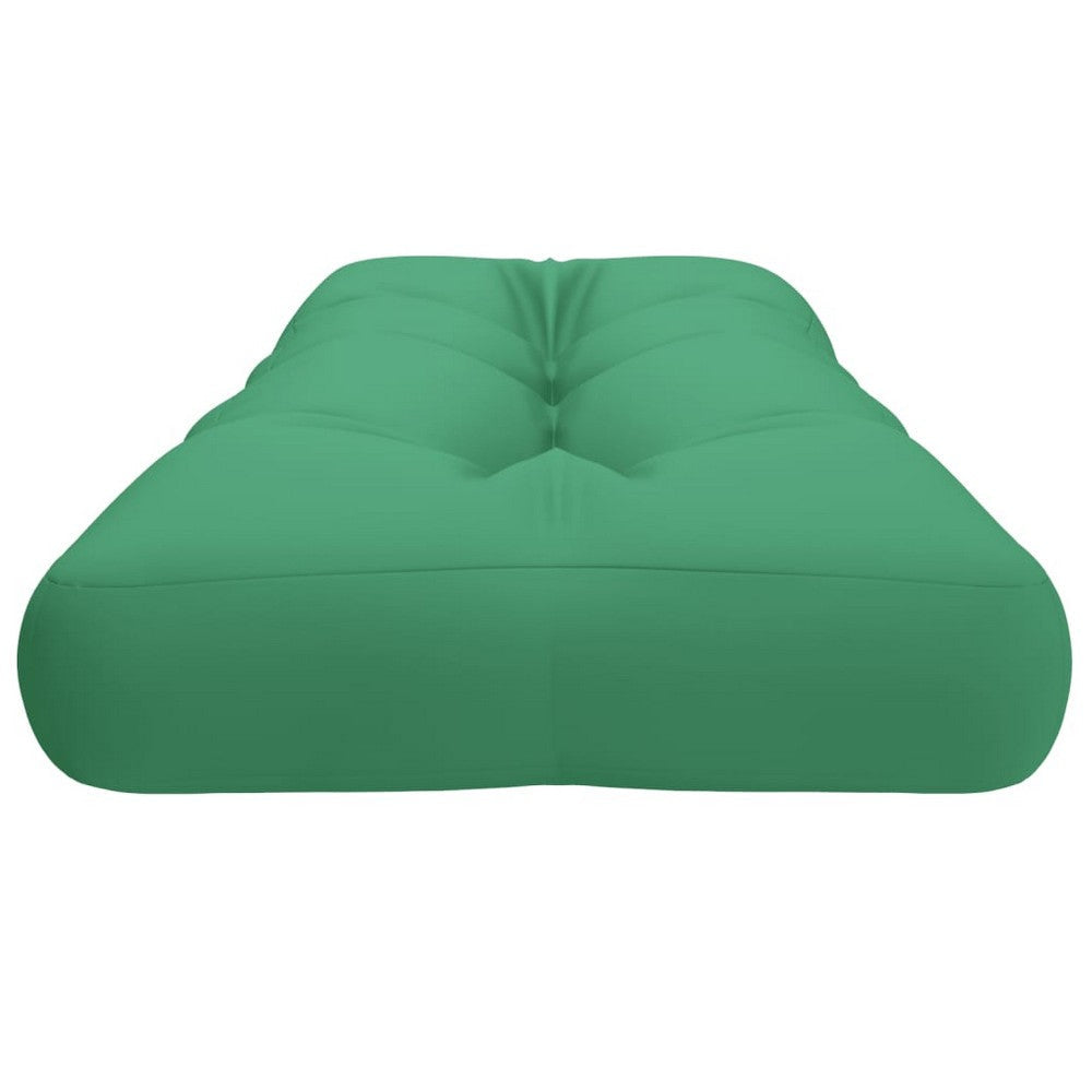 Moni Outdoor Cushion for Bench Deep Tufted Plush Green Fabric 47’’