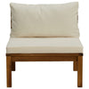 Outdoor Sectional Modular Armless Sofa Seat Cream Acacia Wood BM325837