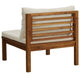 Outdoor Sectional Modular Armless Sofa Seat Cream Acacia Wood BM325837