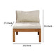 Outdoor Sectional Modular Armless Sofa Seat Cream Acacia Wood BM325837