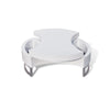 Coffee Table Contemporary Rotating Storage Design 32 Inch White BM325840