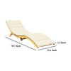 Outdoor Cushion for Chaise Lounger Cream Oxford Fabric 79 Inch BM325841