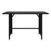 Outdoor Dining Table Rectangular 43 Inch Black Rattan Steel Frame BM325842