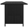 Outdoor Dining Table Rectangular 43 Inch Black Rattan Steel Frame BM325842