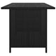 Outdoor Dining Table Rectangular 43 Inch Black Rattan Steel Frame BM325842