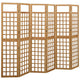 6 Panel Room Divider Trellis Foldable Brown Solid Wood Frame 96 Inch BM325843