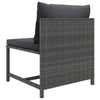 Tim Outdoor Modular Middle Sofa Chair Sectional Gray Cushions Rattan BM325846