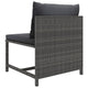 Tim Outdoor Modular Middle Sofa Chair Sectional Gray Cushions Rattan BM325846