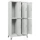Nova Locker Cabinet 6 Storage Compartments Gray Steel 71 Inch BM325848