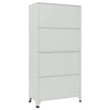 Nova Locker Cabinet 6 Storage Compartments Gray Steel 71 Inch BM325848