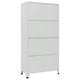 Nova Locker Cabinet 6 Storage Compartments Gray Steel 71 Inch BM325848