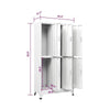Nova Locker Cabinet 6 Storage Compartments Gray Steel 71 Inch BM325848