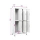 Nova Locker Cabinet 6 Storage Compartments Gray Steel 71 Inch BM325848