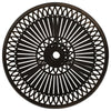 Outdoor Breakfast Table Round 24 Inch w Umbrella Holder Bronze Metal BM325851