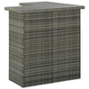 Shiro Outdoor Modular Corner Bar Table 3 Shelf Gray Rattan 41 Inch BM325854
