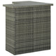 Shiro Outdoor Modular Corner Bar Table 3 Shelf Gray Rattan 41 Inch BM325854