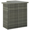 Shiro Outdoor Modular Corner Bar Table, 3 Shelf, Gray Rattan, 41 Inch