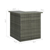 Shiro Outdoor Modular Corner Bar Table 3 Shelf Gray Rattan 41 Inch BM325854