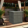 Shiro Outdoor Modular Corner Bar Table, 3 Shelf, Gray Rattan, 41 Inch