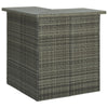 Shiro Outdoor Modular Corner Bar Table, 3 Shelf, Gray Rattan, 41 Inch