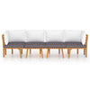 Roma 4pc Outdoor Modular Sofa Set Solid Acacia Wood BM325857