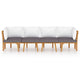Roma 4pc Outdoor Modular Sofa Set Solid Acacia Wood BM325857