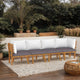 Roma 4pc Outdoor Modular Sofa Set, Solid Acacia Wood