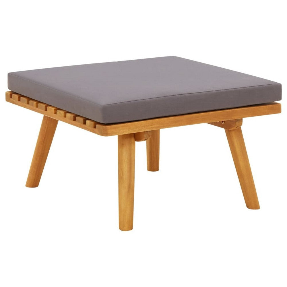 Roma 4pc Outdoor Modular Sofa Set Coffee Table Footrest Acacia Wood BM325858