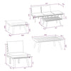 Roma 4pc Outdoor Modular Sofa Set Coffee Table Footrest Acacia Wood BM325858