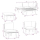 Roma 4pc Outdoor Modular Corner Sofa Set Coffee Table Footrest Wood BM325859