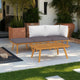 Roma 4pc Outdoor Modular Corner Sofa Set, Coffee Table, Footrest, Wood