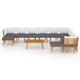 Roma 12pc Outdoor Modular Corner Sofa Set Coffee Table Acacia Wood BM325861