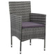 Gil Outdoor Dining Chair Set of 2 Gray Cushions and Poly Rattan BM325866